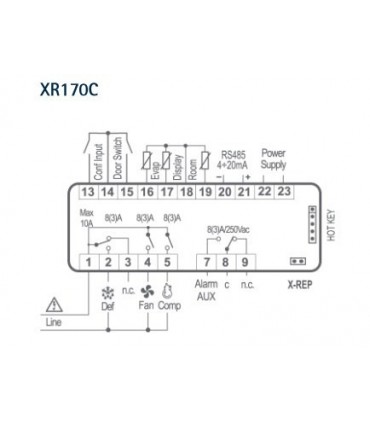CONTROLER XR170C 12V/8A