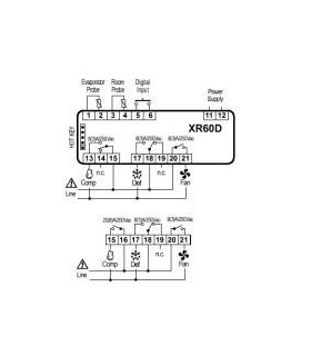 CONTROLER XR60D 230V/20A