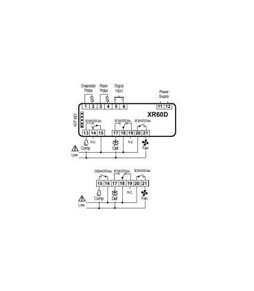 CONTROLER XR60D 230V/20A